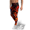 Lava Molten Print Men's Leggings-grizzshop