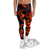 Lava Molten Print Men's Leggings-grizzshop