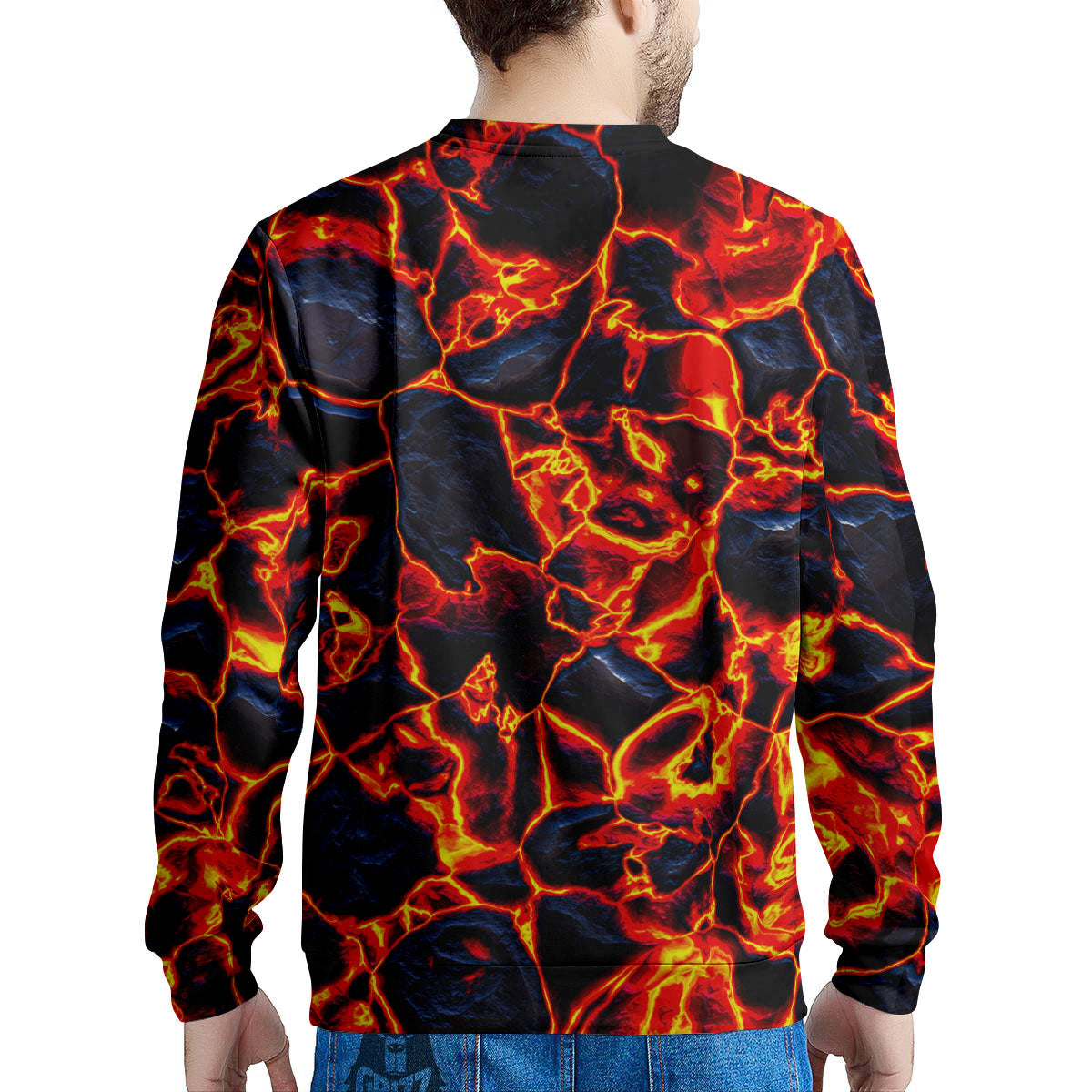 Lava Molten Print Men's Sweatshirt-grizzshop