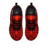 Lava Red Print Pattern Black Sneaker-grizzshop