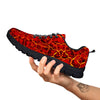 Lava Red Print Pattern Black Sneaker-grizzshop