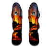 Lava Volcano Print Muay Thai Shin Guards-grizzshop