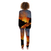 Lava Volcano Print Women's Pajamas-grizzshop