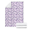 Lavender Floral Pattern Print Blanket-grizzshop