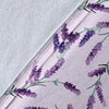 Lavender Floral Pattern Print Blanket-grizzshop