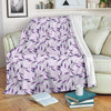 Lavender Floral Pattern Print Blanket-grizzshop