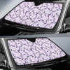 Lavender Floral Pattern Print Car Sun Shade-grizzshop