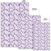 Lavender Floral Pattern Print Floor Mat-grizzshop