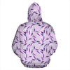 Lavender Floral Pattern Print Men Women Pullover Hoodie-grizzshop