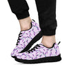 Lavender Floral Pattern Print Sneaker Shoes For Men Women-grizzshop