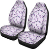 Lavender Floral Pattern Print Universal Fit Car Seat Covers-grizzshop