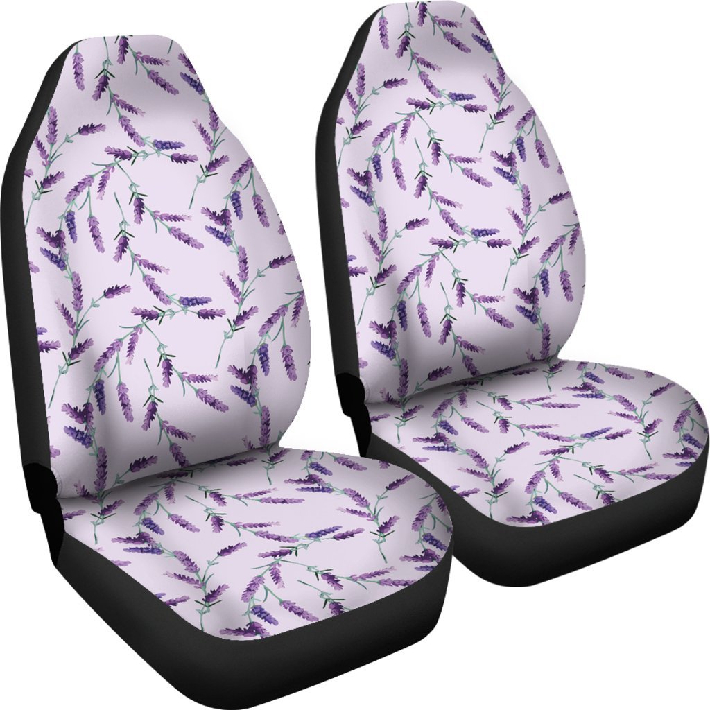 Lavender Pattern Print Design LV04 Universal Fit Car Seat Covers