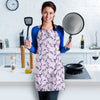 Lavender Floral Pattern Print Women's Apron-grizzshop