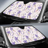 Lavender Floral Print Pattern Car Sun Shade-grizzshop