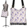 Lavender Floral Print Pattern Crossbody bags-grizzshop