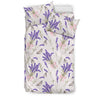 Lavender Floral Print Pattern Duvet Cover Bedding Set-grizzshop