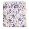 Lavender Floral Print Pattern Duvet Cover Bedding Set-grizzshop