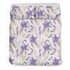 Lavender Floral Print Pattern Duvet Cover Bedding Set-grizzshop