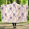 Lavender Floral Print Pattern Hooded Blanket-grizzshop