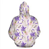 Lavender Floral Print Pattern Men Women Pullover Hoodie-grizzshop