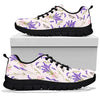 Lavender Floral Print Pattern Sneaker Shoes For Men Women-grizzshop