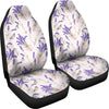 Lavender Floral Print Pattern Universal Fit Car Seat Covers-grizzshop