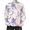 Lavender Floral Print Pattern Women's Sweatshirt-grizzshop