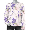 Lavender Floral Print Pattern Women's Sweatshirt-grizzshop