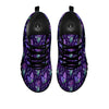 Lavender Purple Print Pattern Black Sneaker-grizzshop