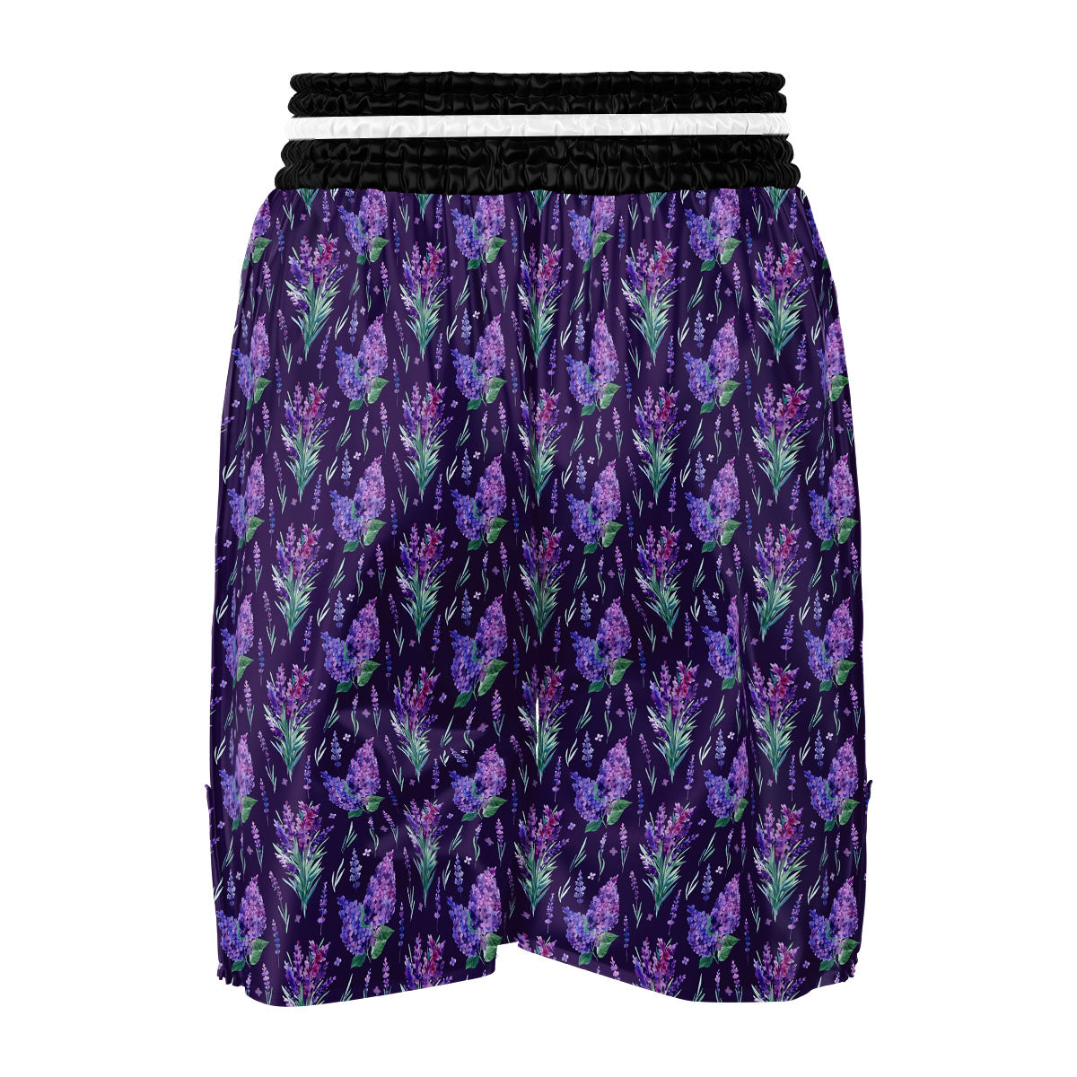 Lavender Purple Print Pattern Boxing Shorts-grizzshop