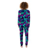 Leaf Green And Purple Print Pattern Women's Pajamas-grizzshop