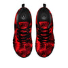 Leaf Red Print Pattern Black Sneaker-grizzshop