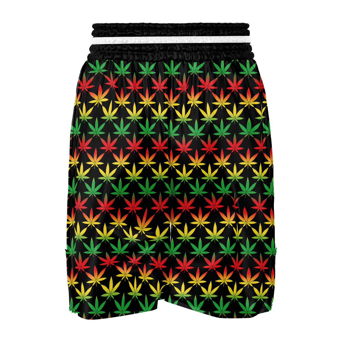 Leaf Reggae Marijuana Print Pattern Boxing Shorts-grizzshop