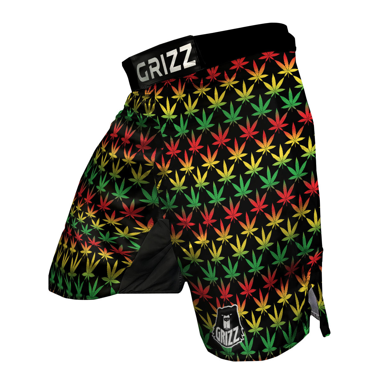 Leaf Reggae Marijuana Print Pattern MMA Shorts-grizzshop