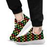 Leaf Reggae Marijuana Print Pattern White Athletic Shoes-grizzshop