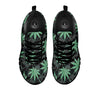 Leaf Swirl Cannabis Print Pattern Black Sneaker-grizzshop