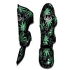 Leaf Swirl Cannabis Print Pattern Muay Thai Shin Guards-grizzshop