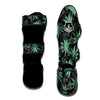 Leaf Swirl Cannabis Print Pattern Muay Thai Shin Guards-grizzshop