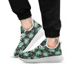 Leaf Swirl Cannabis Print Pattern White Athletic Shoes-grizzshop