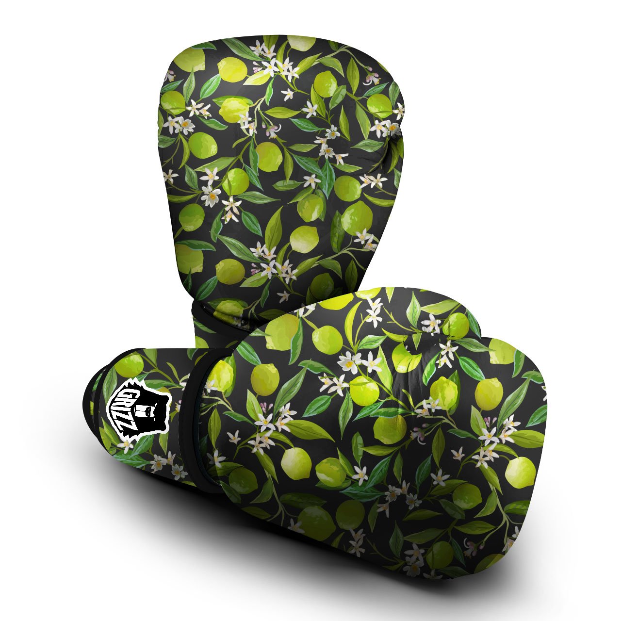 Lemon And Lime Print Pattern Boxing Gloves-grizzshop