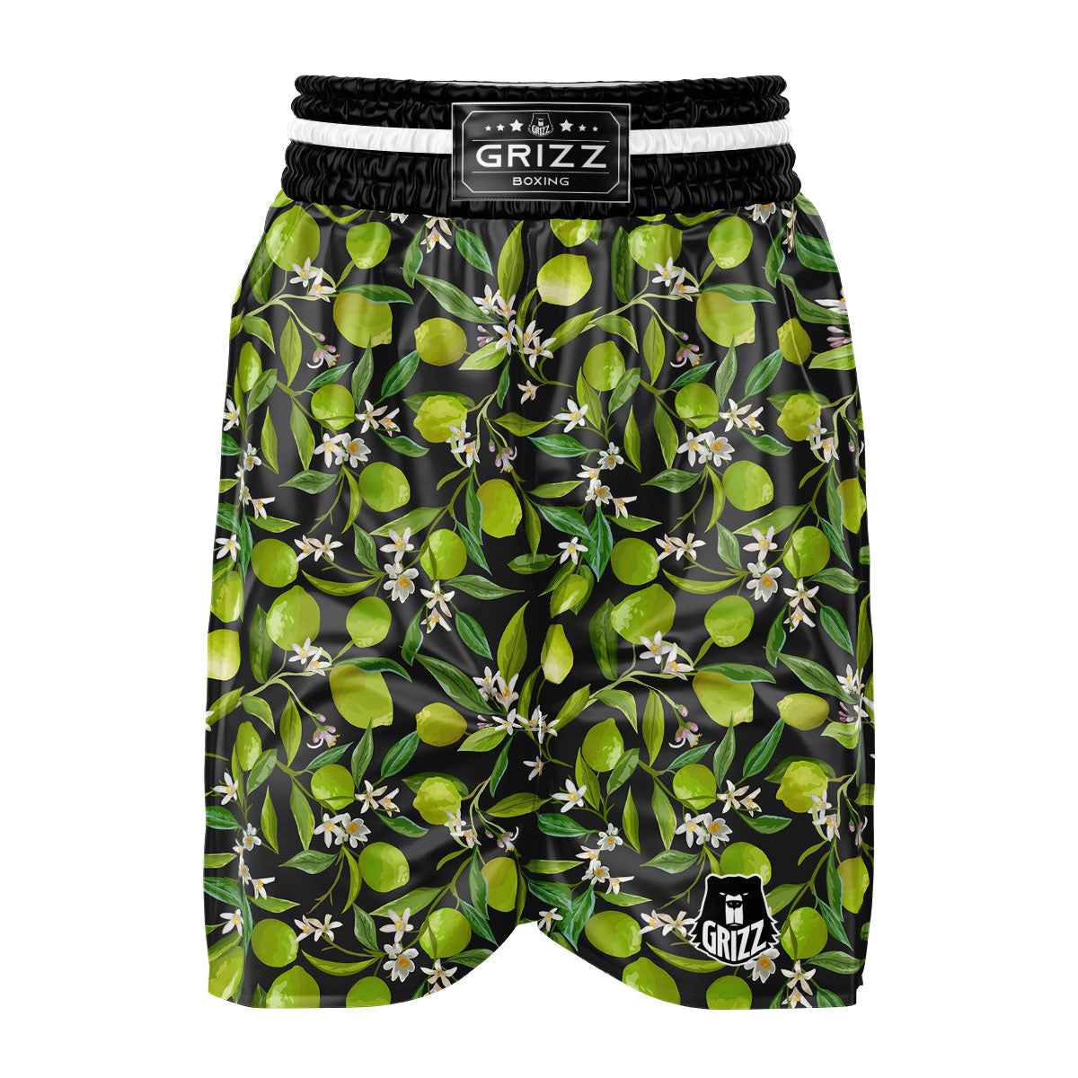 Lemon And Lime Print Pattern Boxing Shorts-grizzshop