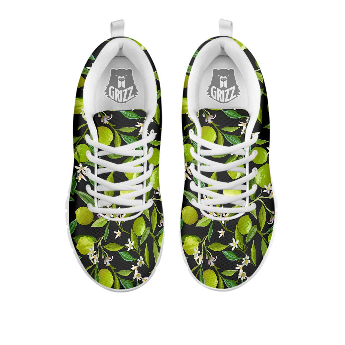 Lemon And Lime Print Pattern White Sneaker-grizzshop