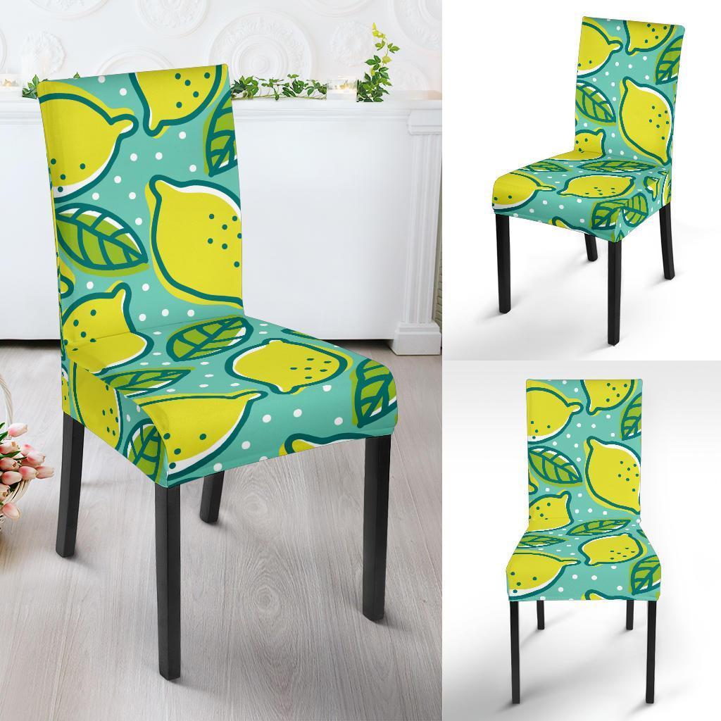 Lemon Pattern Print Chair Cover-grizzshop