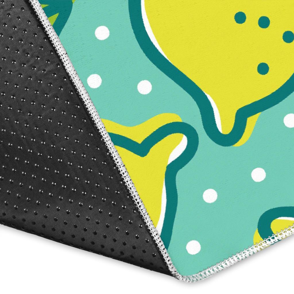 Lemon Pattern Print Floor Mat-grizzshop