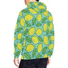 Lemon Pattern Print Men Pullover Hoodie-grizzshop