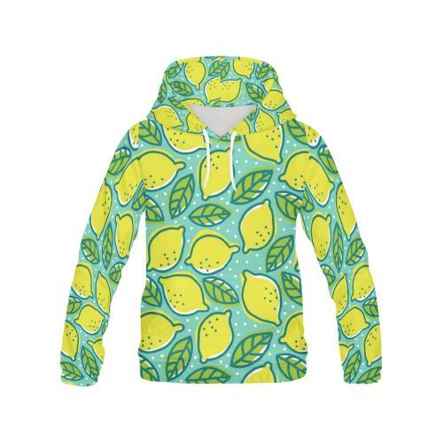 Lemon Pattern Print Men Pullover Hoodie-grizzshop