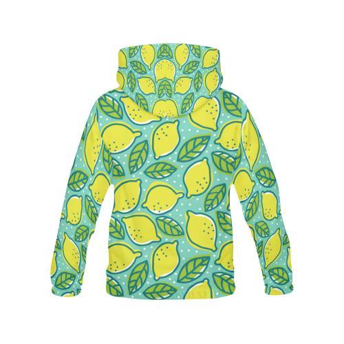 Lemon Pattern Print Men Pullover Hoodie-grizzshop