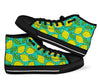 Lemon Pattern Print Men Women's High Top Shoes-grizzshop