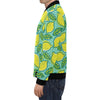 Lemon Pattern Print Men's Bomber Jacket-grizzshop