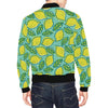 Lemon Pattern Print Men's Bomber Jacket-grizzshop